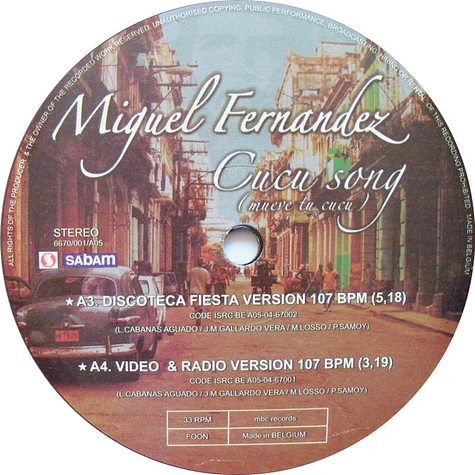 Miguel Fernandez - Cucu Song (Mueve Tu Cucu)