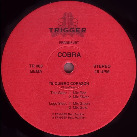 Mr. Cobra - Te Quiero Corazon