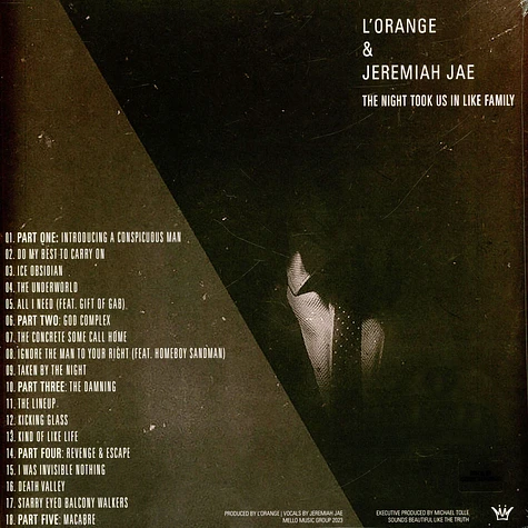 L'Orange & Jeremiah Jae - The Night Took Us In Like Family Red & Black Vinyl Edition