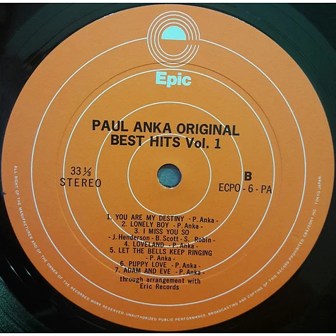 Paul Anka - Paul Anka Original Best Hits, Vol.1