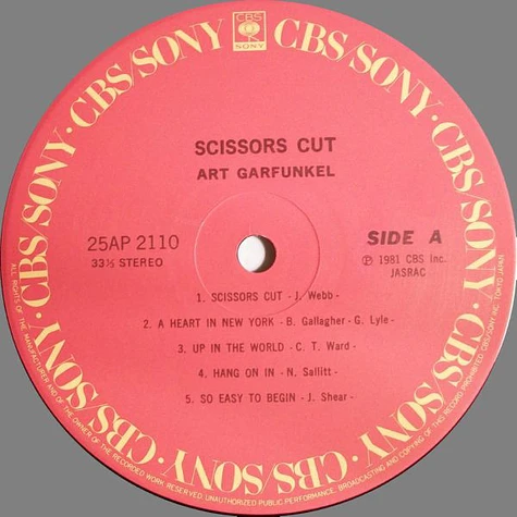 Art Garfunkel - Scissors Cut