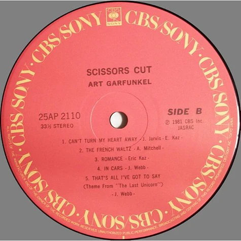 Art Garfunkel - Scissors Cut