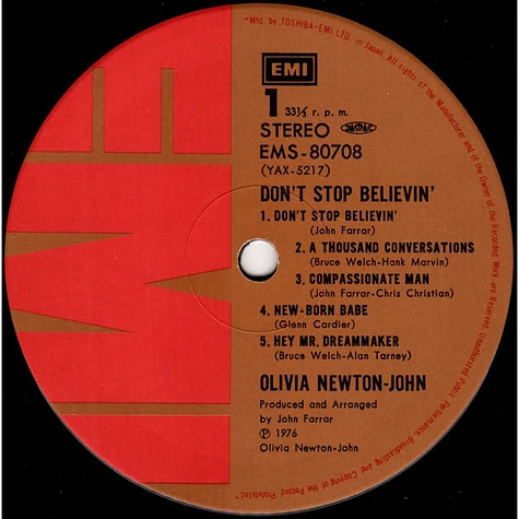 Olivia Newton-John - Don't Stop Believin'