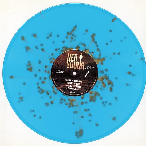 Neil Young - Down By The River - Cow Palace Theater 1986 Turquoise / Gold Splatter Vinyl Edition
