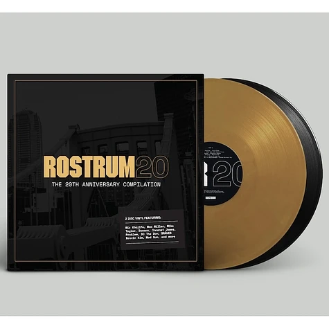 V.A. - Rostrum 20: The 20th Anniversary Compilation Black Friday Record Store Day 2023 Golden / Black Vinyl Edition