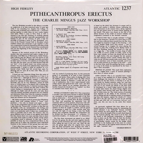 Charles Mingus - Pithecanthropus Erectus Mono Atlantic 75 Series