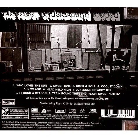 Velvet Underground - Loaded Atlantic 75 Series Sacd