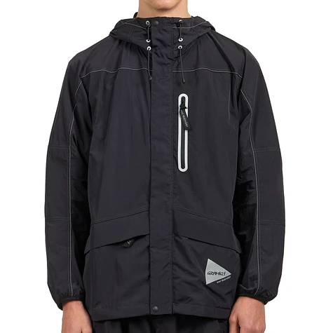 Gramicci x and wander - Patchwork Wind Hoodie (Black) | HHV