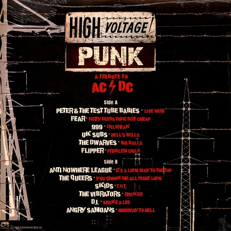 V.A. - High Voltage Punk - A Tribute To Ac /Dc Red & Black Vinyl Edition