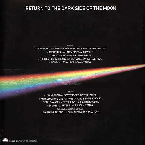 V.A. - Return To The Dark Side Of The Moon Glow In The Dark Vinyl
