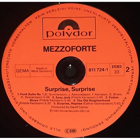 Mezzoforte - Surprise, Surprise