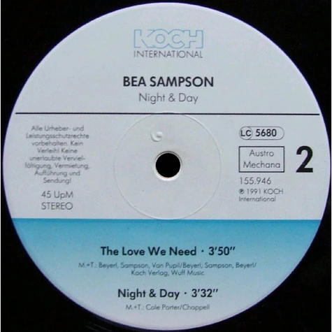 Beate Sampson - Night & Day