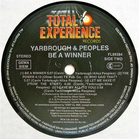 Yarbrough & Peoples - Be A Winner