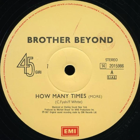 Brother Beyond - How Many Times