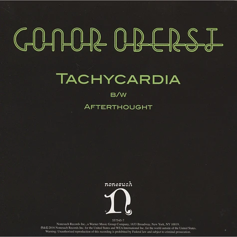 Conor Oberst of Bright Eyes - Tachycardia / Afterthought