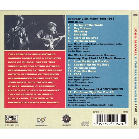 John Mayall & The Bluesbreakers - European Union (Live In The UK & Germany)