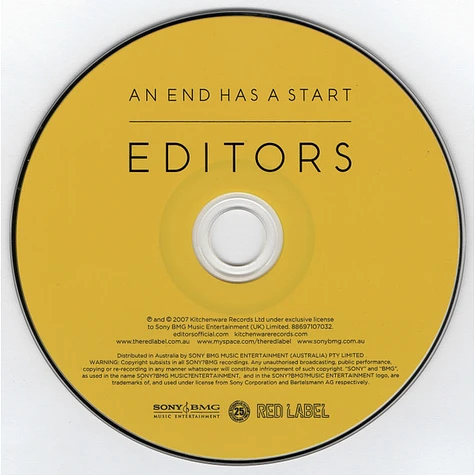Editors - An End Has A Start
