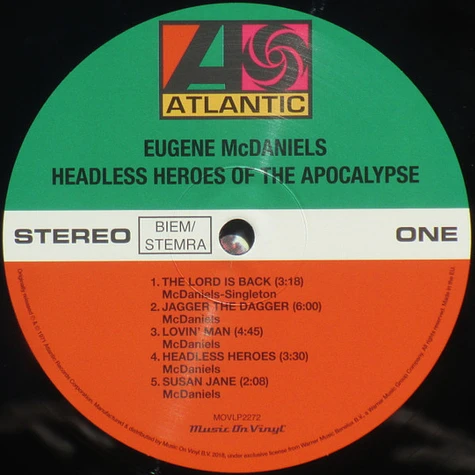 Eugene McDaniels - Headless Heroes Of The Apocalypse - Vinyl LP
