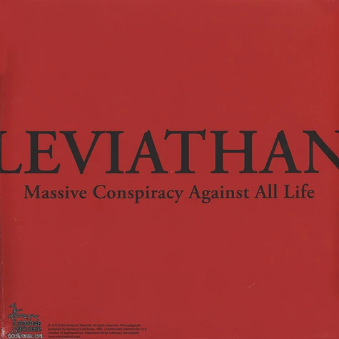 Leviathan - Massive Conspiracy Against All Life Solid Red / White Splatter Vinyl Edition