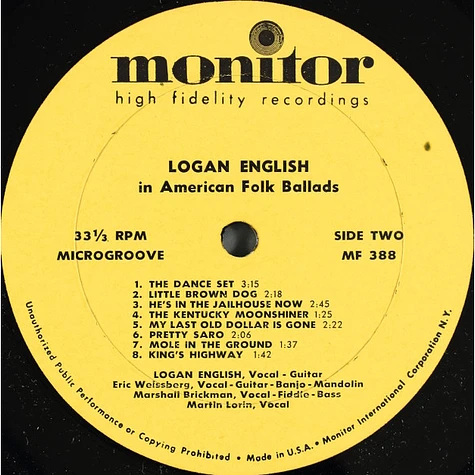 Logan English - In American Folk Ballads