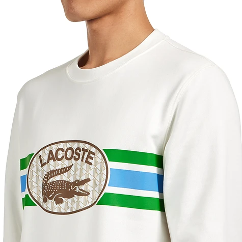 Lacoste - Monogram Print Fleece Sweatshirt