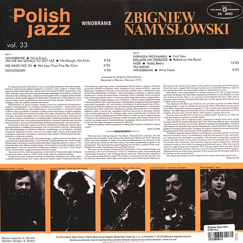 Zbigniew Namyslowski Quintet - Winobranie