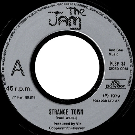 ヤフオク! - JAM / STRANGE TOWN (UK-ORIGINAL) | akitemfestalocacoes.com.br