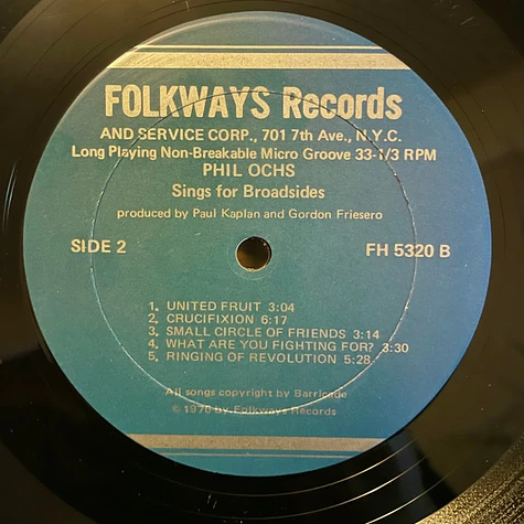 Phil Ochs - Sings For Broadside