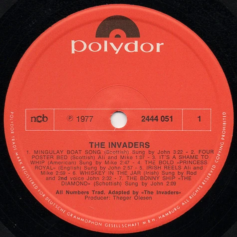 The Invaders - Folk Music - Music For Folk