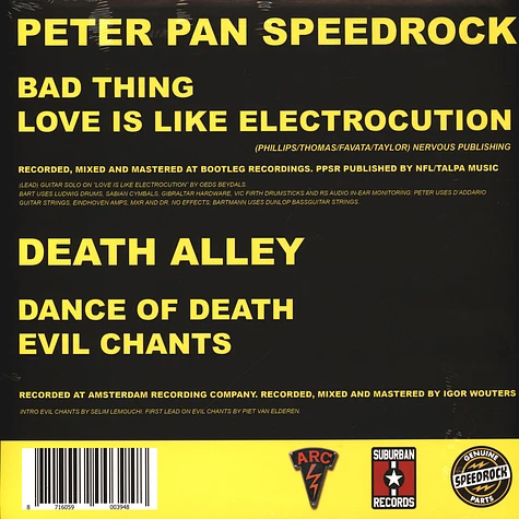 Peter Pan Speedrock Death Alley - Peter Pan Speedrock / Death Alley