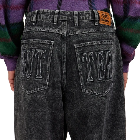 Butter Goods - Applique Denim Jeans (Acid Black) | HHV