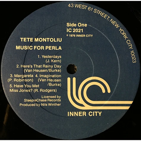 Tete Montoliu - Music For Perla