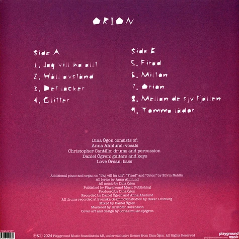 Dina Ögon - Orion Black Vinyl Edition