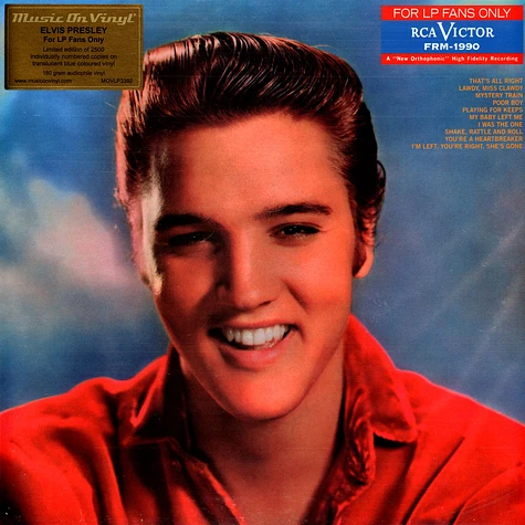 Elvis Presley - For Fans Only Transculent Blue Colored Vinyl Edition