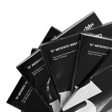 Vinyl Care - Antistatic Inner Sleeves for 12" Records - Black - 80 g/m² - Corner Cut