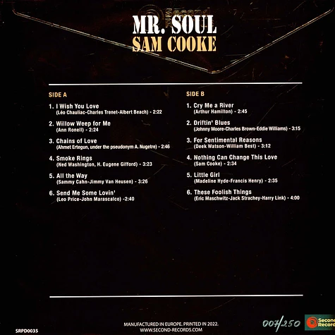 Sam Cooke - Mr. Soul Violet Marble Vinyl Edition