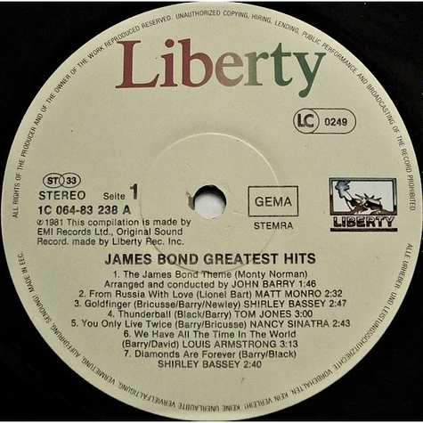 V.A. - James Bond Greatest Hits