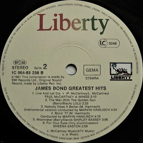 V.A. - James Bond Greatest Hits