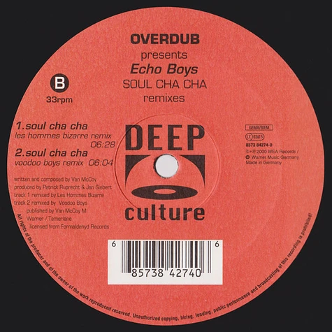 Overdub Presents Echo Boys - Soul Cha Cha