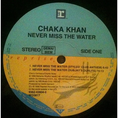 Chaka Khan - Never Miss The Water