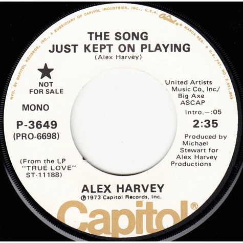 Alex Harvey - The Song Just Kept On Playing