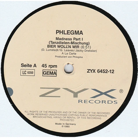 Phlegma - Madness Part I (Bier Woll'n Wir...)