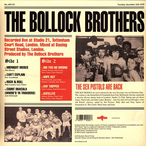 Bollock Brothers - 21 Studio Sessions Red Vinyl Edition