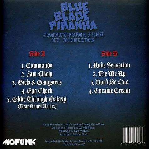 Zackey Force Funk / XL Middleton - Blue Blade Piranha Purple Galaxy Vinyl Edition