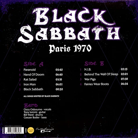 Black Sabbath - Paris 1970