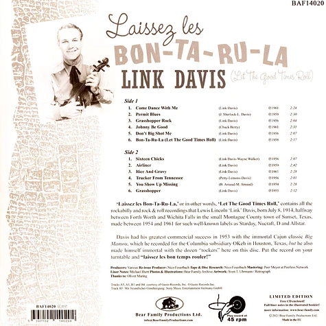 Link Davis - Laissez Les Bon-Ta-Ru-La Let The Good Times Roll