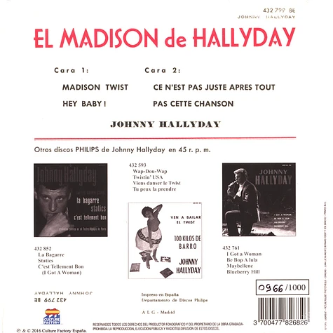 Johnny Hallyday - El Madison De Hallyday