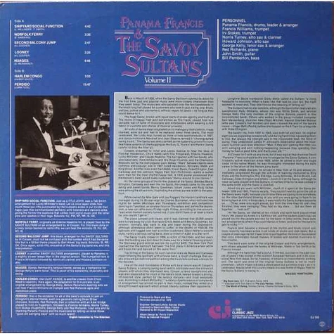 Panama Francis And The Savoy Sultans - Panama Francis And The Savoy Sultans Volume II