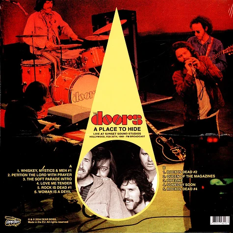 The Doors - A Place To Hide: Live At Sunset Sound Studios Hollywood 1969 Black Vinyl Edition