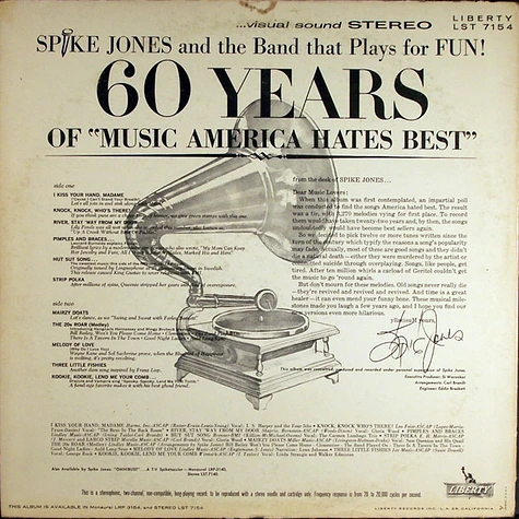 Spike Jones And The Band That Plays For Fun - 60 Years Of "Music America Hates Best"